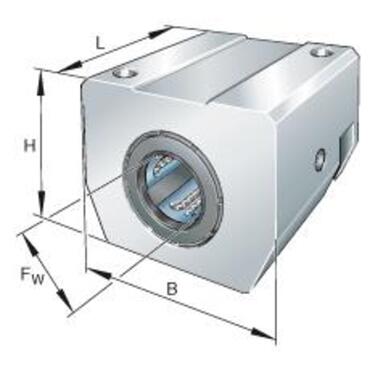 Linear ball bushing unit Closed, adjustable With sealing Series: KGSNS..-PP-AS